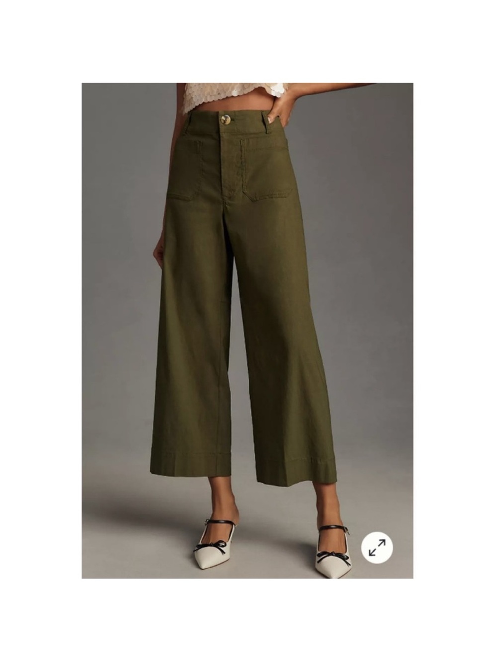 Anthropologie Maeve Pants in Olive Green